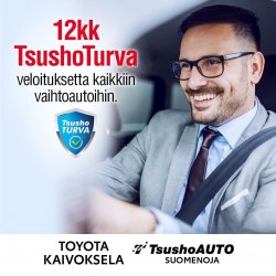 Meiltä nyt kaikkiin vaihtoautoihin 12 kk TsushoTurva veloituksetta!
Lue lisää tsushoauto.f...